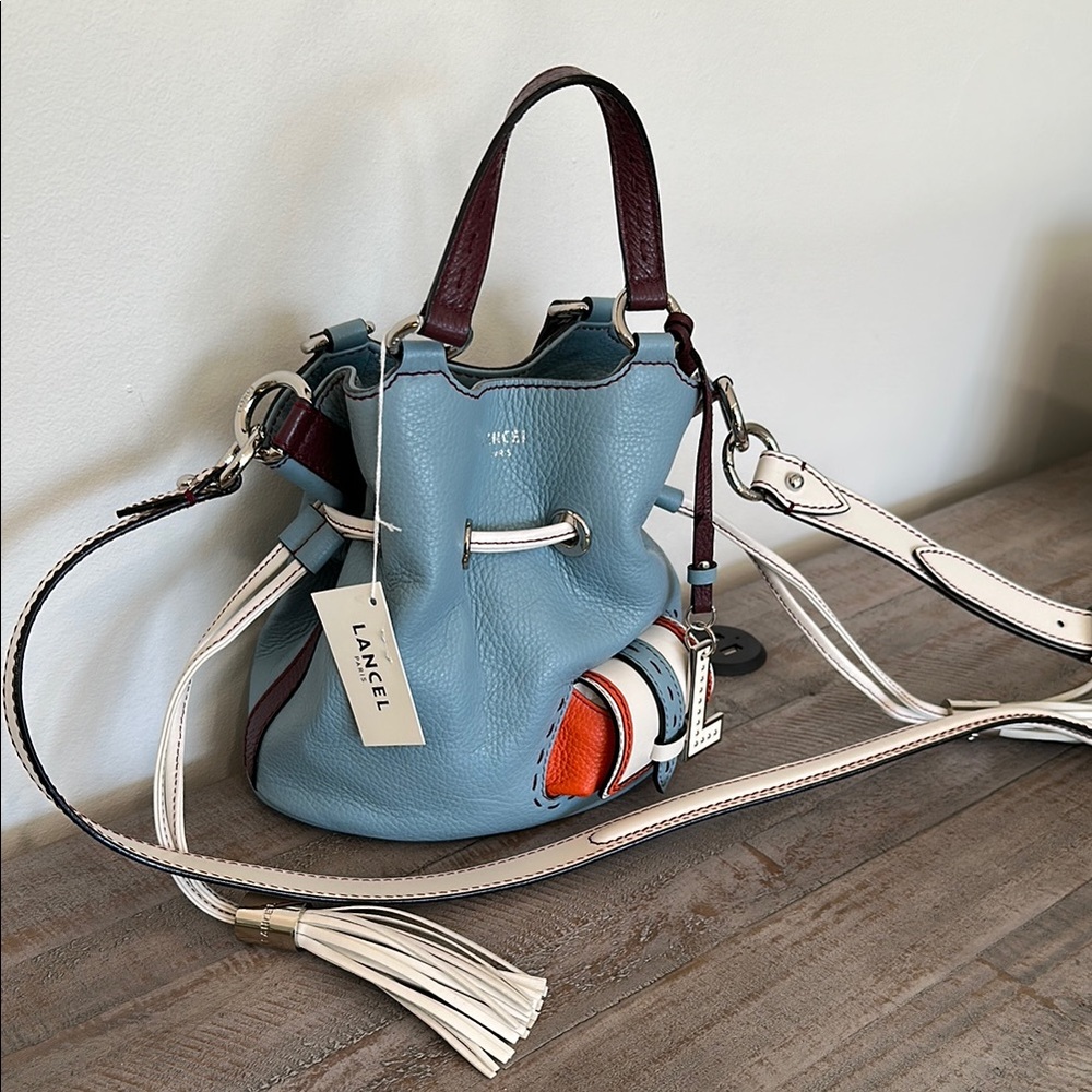 Lancel Italian Leather Bucket Bag